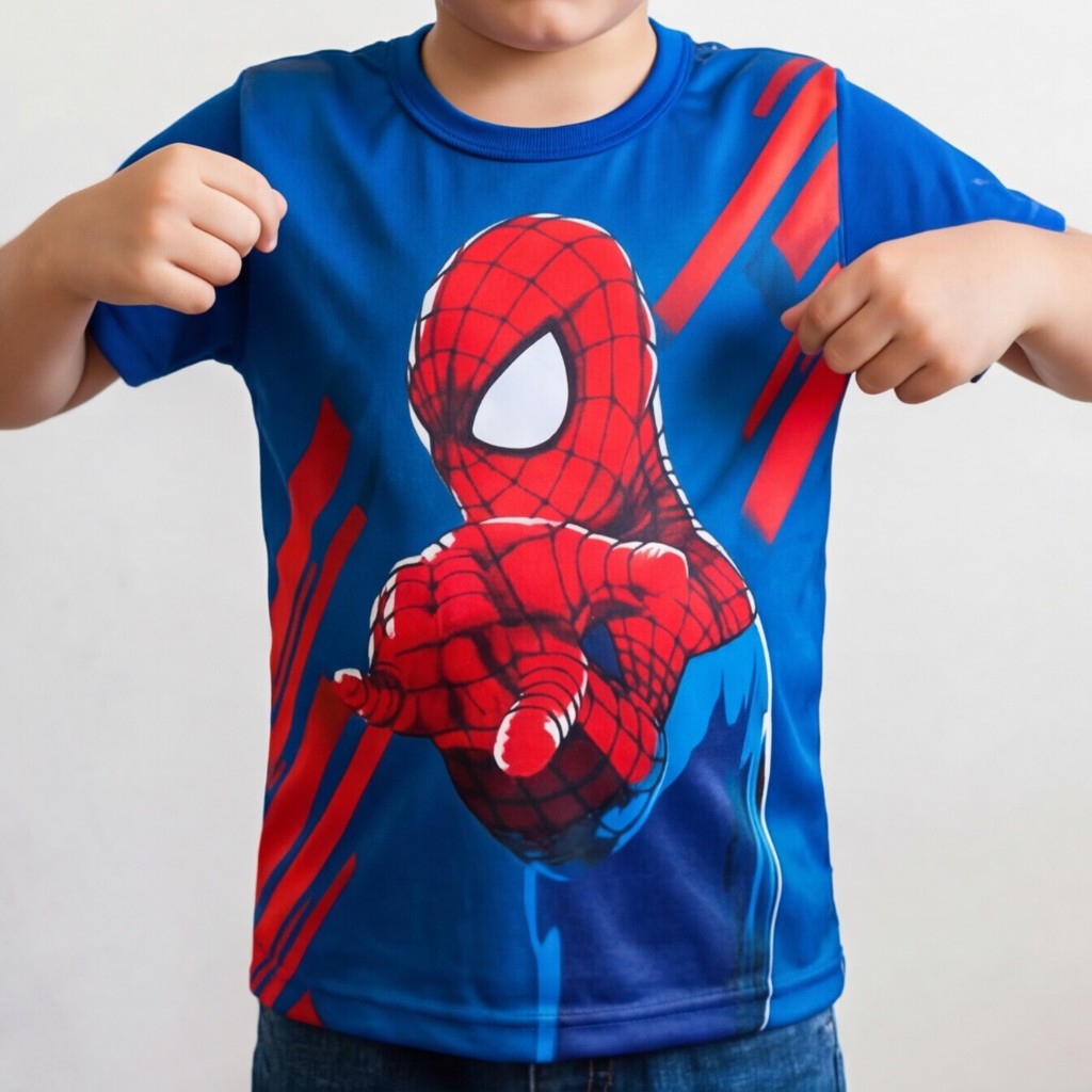 Camisa Infantil Homem Aranha Estampa Divertida Conforto E Estilo Para Crianças