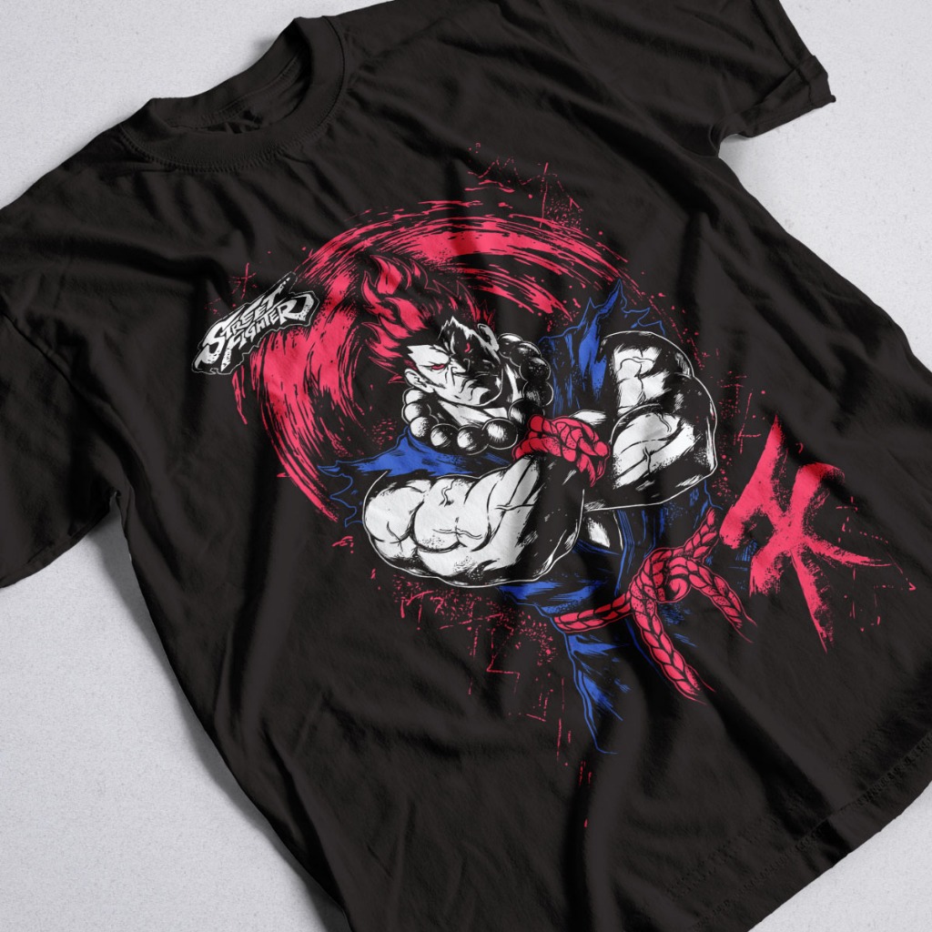 Camisa Akuma v2 Street Fighter Camiseta Jogo Game Unissex 100% Algodão
