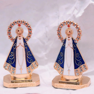 Mini Imagem Nossa Senhora Aparecida 2 Unidades Metal Com Brilho Para Carro  Mesa  Escritório em Oferta na Shopee