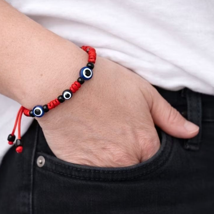 Pulseira 7 Nós com Olho Grego – Proteção kabbalah Contra inveja e olho gordo Amuleto de proteção em Oferta na Shopee