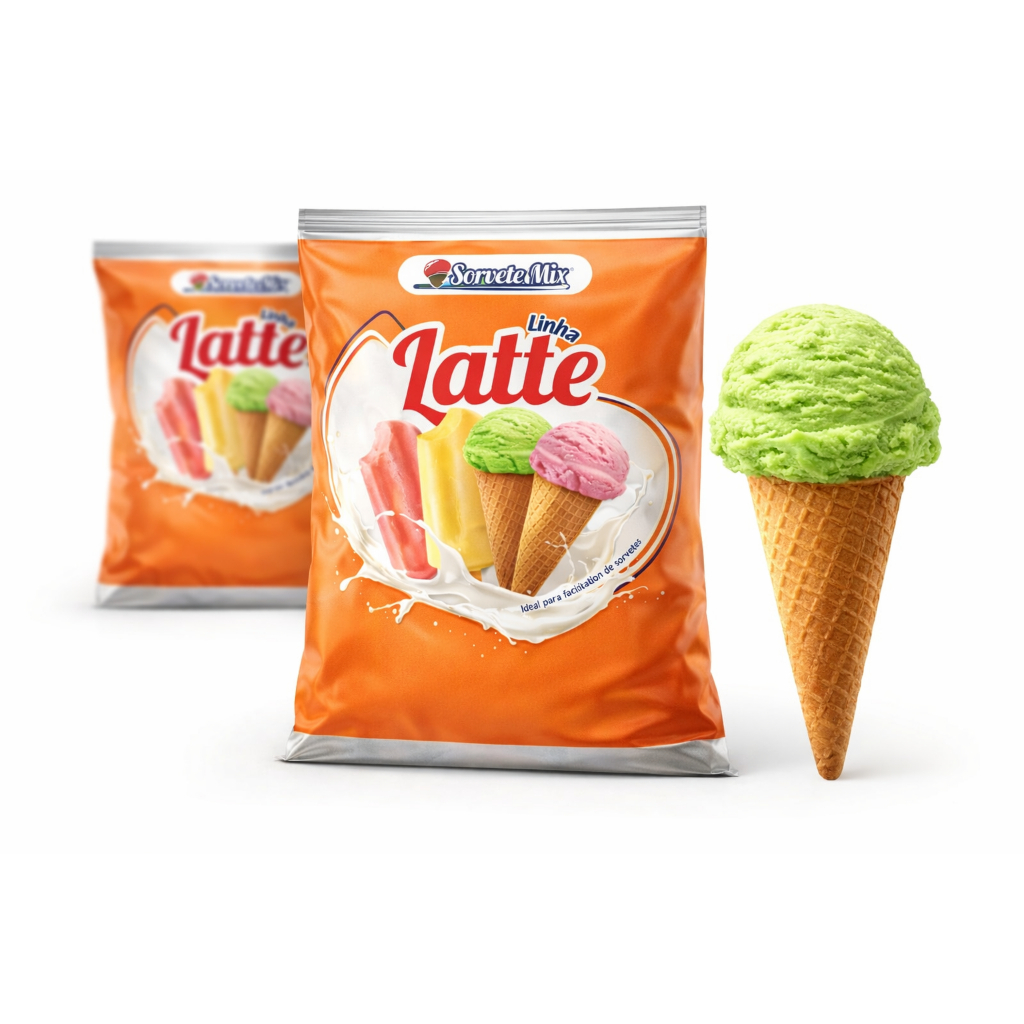 Base para Sorvete em Pó 1kg Linha Profissional Concentrado para Geladinho, Picolé e Sobremesas