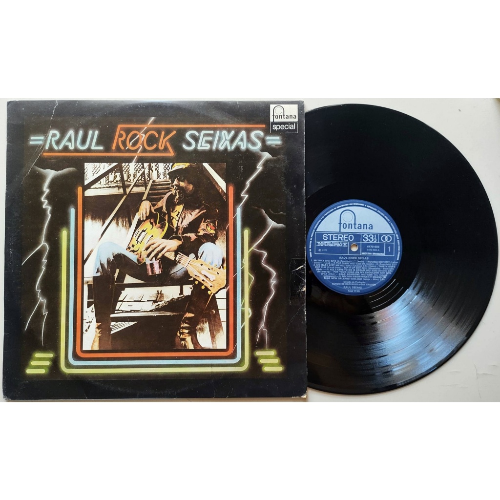 Disco de Vinil Lp Raul Seixas Raul Rock Seixas 1977 Elvis Presley Chuck Berry Paul Anka Neil Sedaka Little Richard