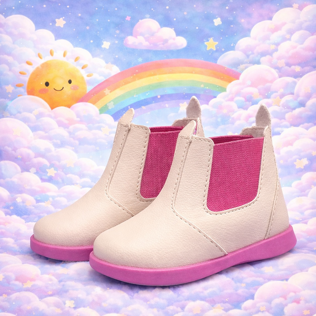 Bota Infantil Jeca Jequinha Menina Estilo Chelsea Confortável com Solado Antiderrapante Botinha Country