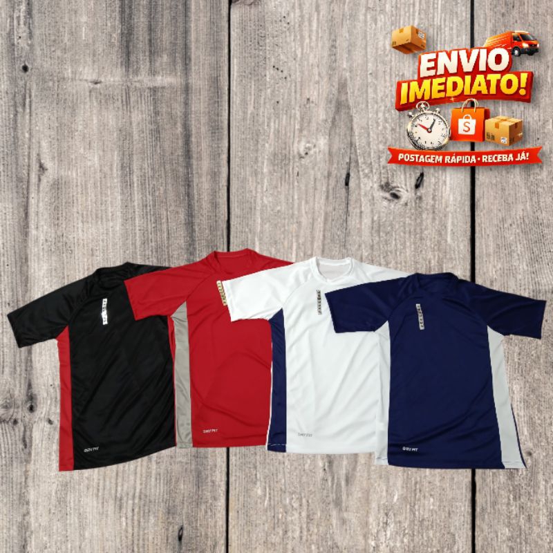 Kit 2 Camisetas Masculinas Dry Fit Academia Corrida Fitness em Oferta na Shopee