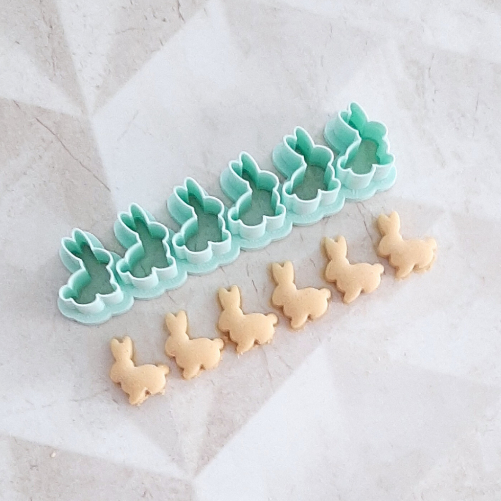 Cortador de Biscoito e Carimbo Régua de Mini Coelhinhos | Páscoa