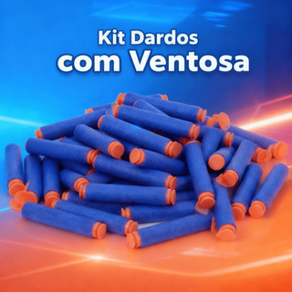 Kit 10/20/30/50 Refil de Dardos Com Ventosa Espuma Munição Nerf Lançador Balas Infantil Brinquedo