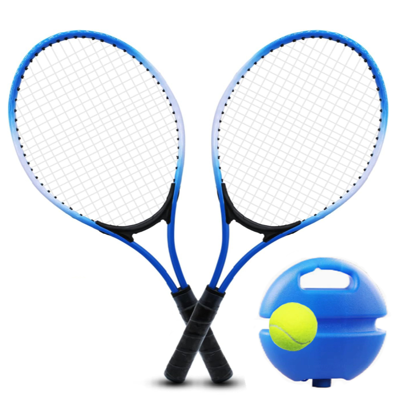 Kit Tênis 2 Raquetes 19'' Com Bola De Tênis E Cantil Amarelo em Oferta na Shopee