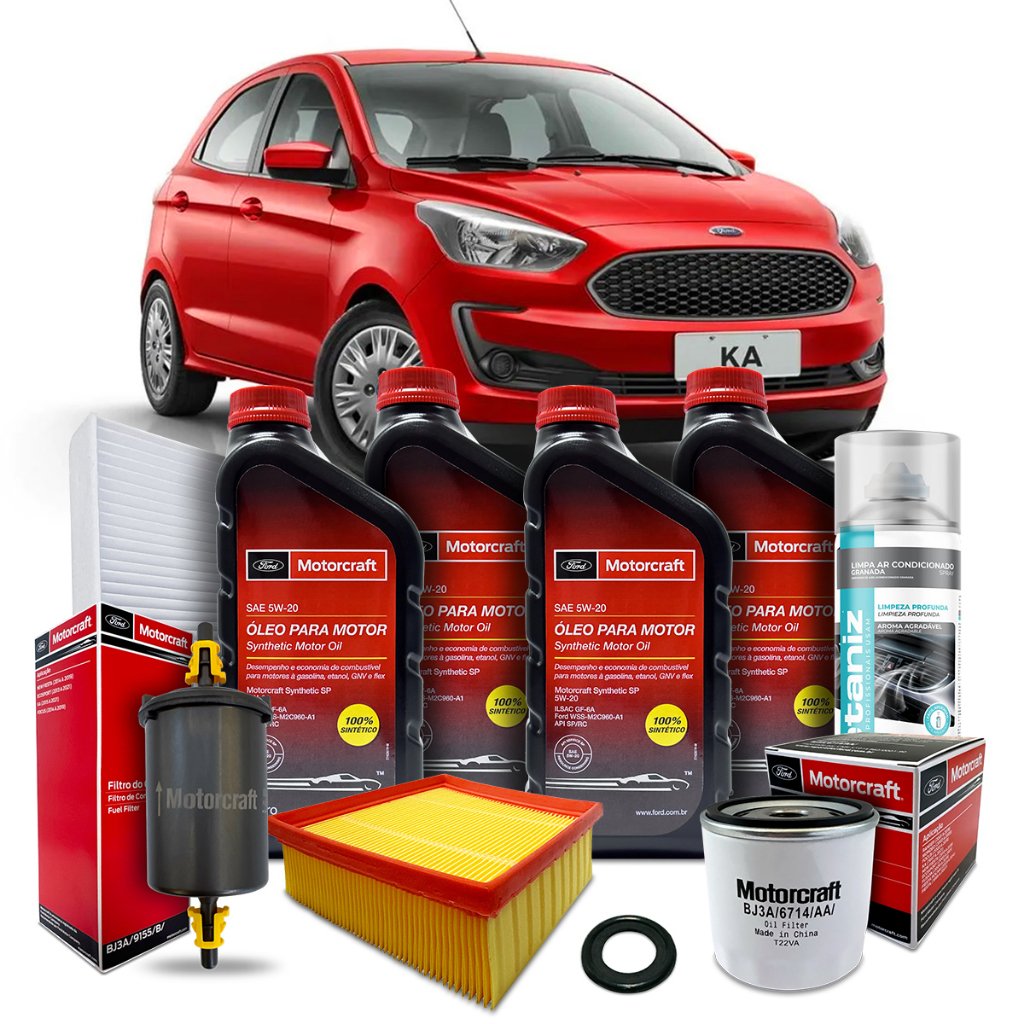 Kit Revisão Troca de Óleo Motorcraft 5w20 Ford Ka 1.0 1.5 2018 2019 2020 2021