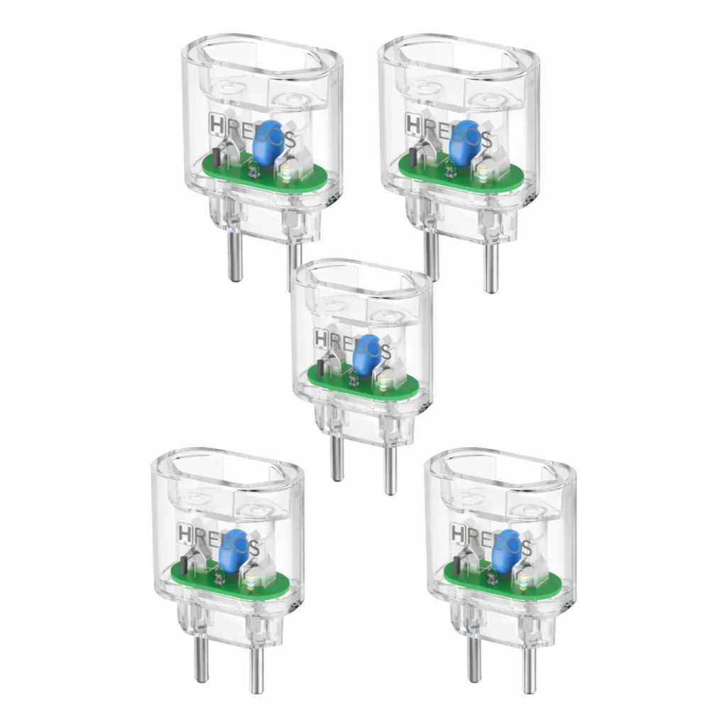 Kit 5 Pçs Protetor De Surto Dps 2 Pinos 10a Anti Raio Bivolt 127/220V
