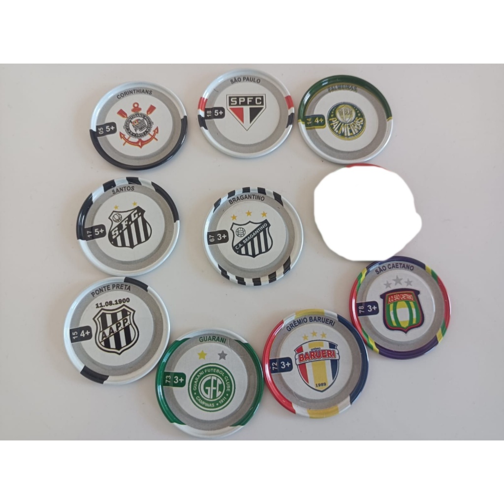 Lote  9 Flipix Tazo -Times Paulistas Do Campeonato Brasileiro 2012