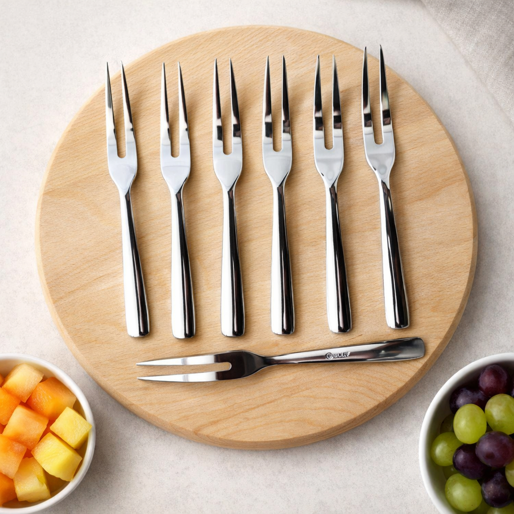 Conjunto Garfo de Petiscos Inox Garfos para Frutas Frios Petiscos Wolff Mesa Posta
