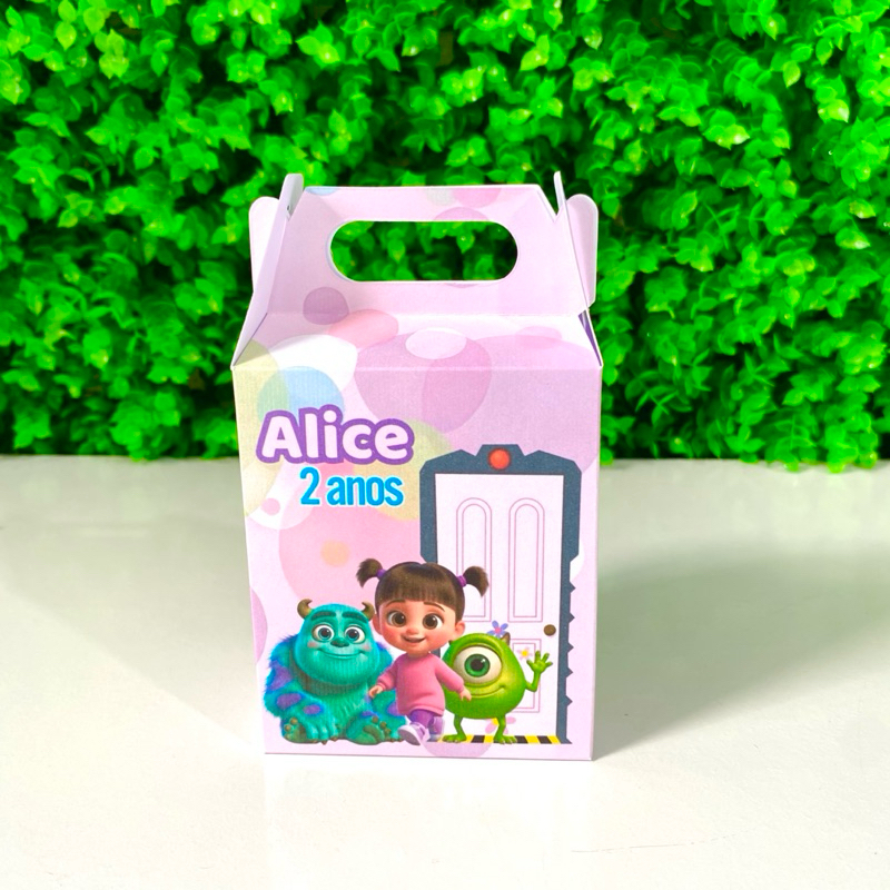 Até 30un Caixinhas Surpresa Maletinha Lembrancinha Personalizada Boo Monstros S.A