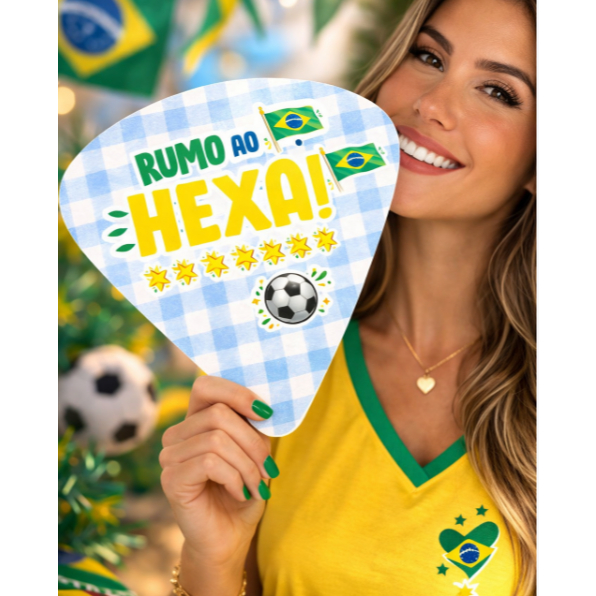 LEQUE DE PAPEL COPA DO MUNDO - VENTAROLA- COPA DO MUNDO