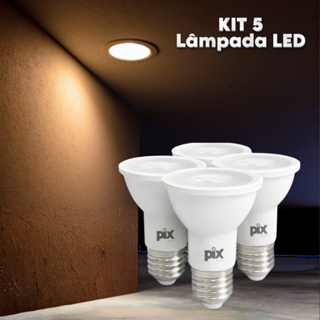 Kit 5 Lâmpada Led Par 20 7W 4000k E27 Branco Neutro Pix em Oferta na Shopee