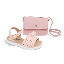 Kit Sandália Infantil C Bolsa Menina Sandálias Infantil Feminina Sandália Blogueira Combo Meninas
