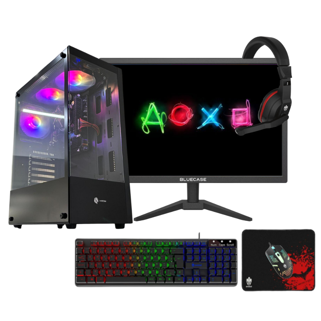 PC Gamer Completo Barato I5 3° 16gb Ddr3 + Ssd 512 Nvme + Placa de Vídeo 4gb + Monitor 19 Preto + Combo Gamer