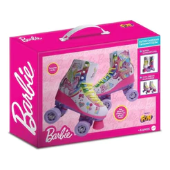 Patins Barbie Unicornio 4 Rodas Tamanho 33-34 - Fun F0165-4