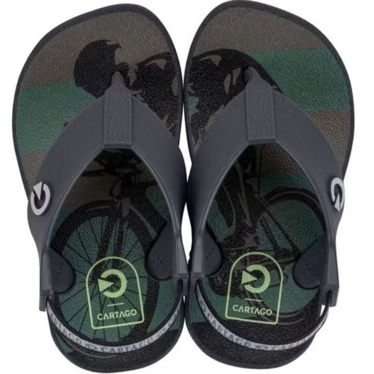 Chinelo Cartago Baby com Elástico Infantil Masculino Firme no Pé Conforto Diário Bebê