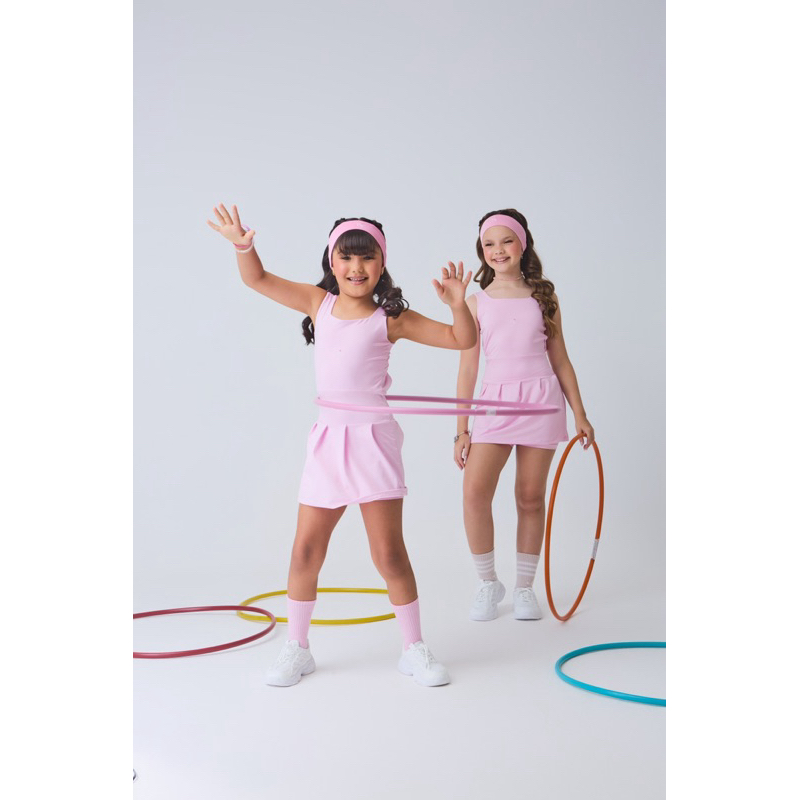 Macaquinho Fitness Infantil Juvenil Rosa Forrado Para Brincar E Fazer Atividades Físicas Ballet Ginástica