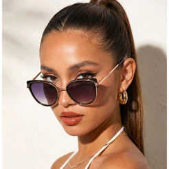 Óculos de Sol Jade Gatinho Premium Vintage Clássico Blogueira Praia uv400 Feminino