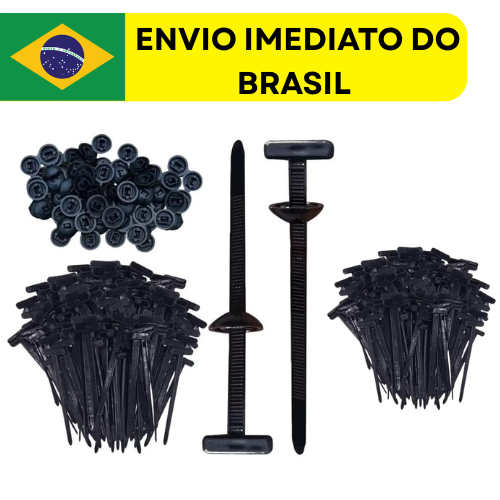 5/10/25/50 Kit Abraçadeira De Nylon T Plástica Fivela Universal Com Travamento Automático P/ Carro