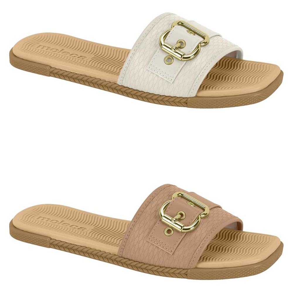 Chinelo Slide Rasteira Moleca Feminino Fivela Rasteirinha