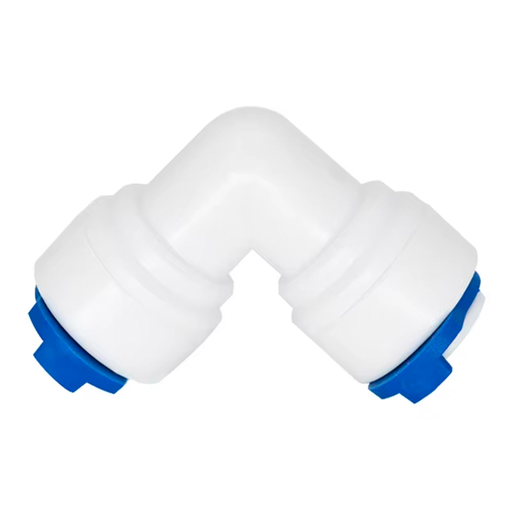 Conector Cotovelo p/ Mangueira 1/4 – Engate Rápido p/ Osmose Reversa, Filtro de Água e Aquário
