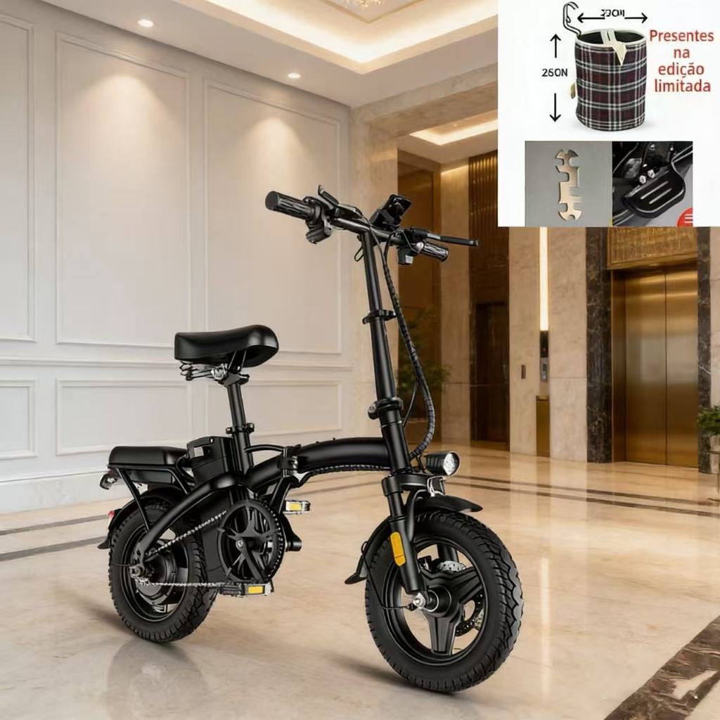Bicicleta Elétrica NUDA Dobrável | Design Moderno | Durabilidade Garantida | A Melhor Opção para Viagens e Compras! em Oferta na Shopee