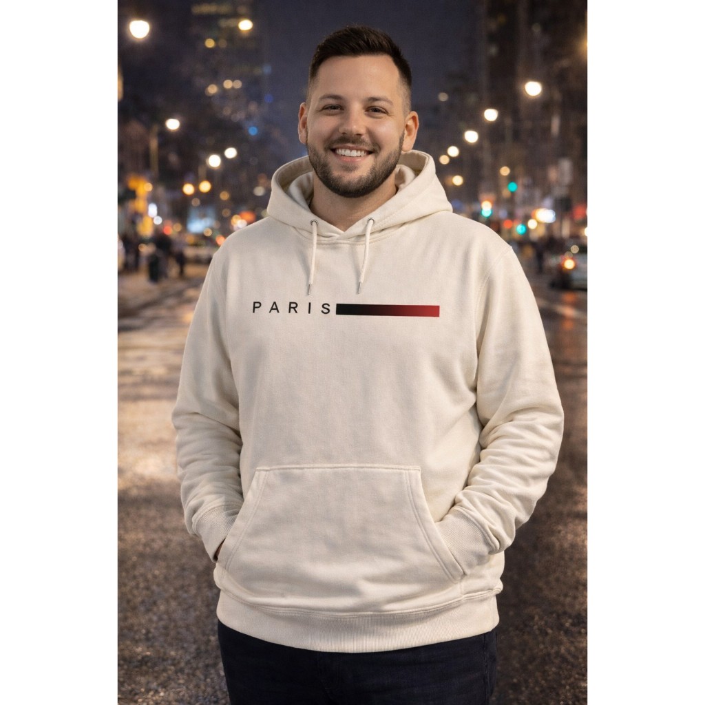 Moletom Unissex Novidade Estampado Paris Estampa Minimalista Estilosa Lançamento