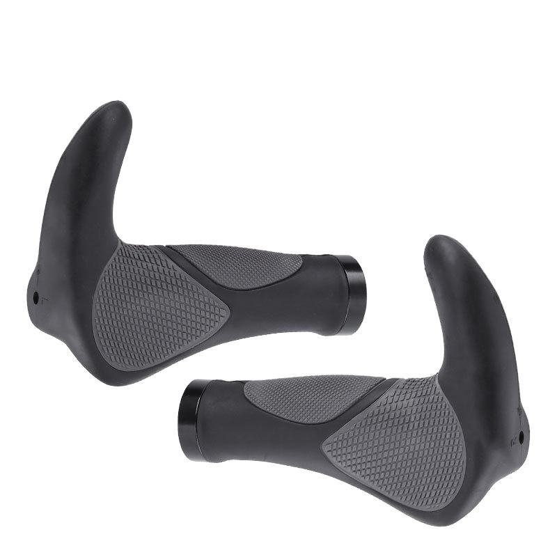 Manopla Ergonômica Trava e Bar End  MTB Speed Confort Borracha Antiderrapante Bloqueio Bilateral