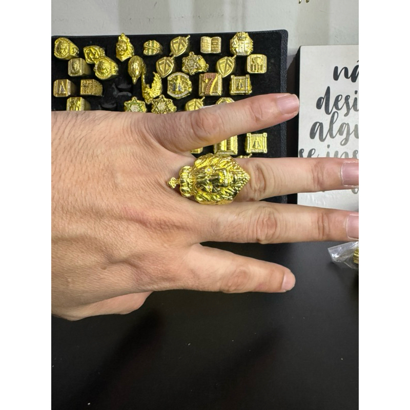Dedeira Leão Judá moeda antiga premium idêntica a ouro 18k