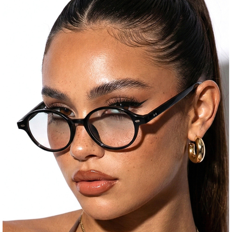 Óculos de Sol Kyle Armação Oval Premium Feminino Virginia Blogueira Tendencia Classico uv400