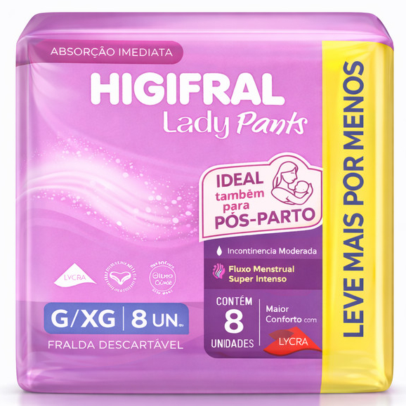 Roupa Intima Lady Fralda Geriátrica Pôs Parto 8 un Higifral Pants com Alta Absorção em Oferta na Shopee