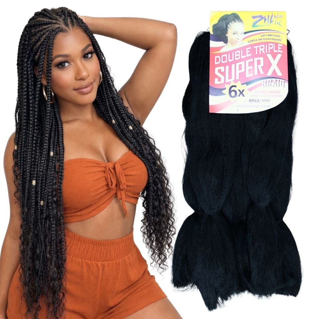 Jumbo Jumbão Super X Super Trança Tranças Box Braids 400 gramas Kanekalon Pacotão