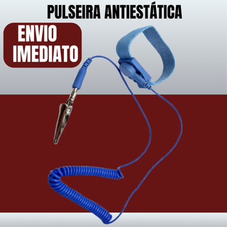 Pulseira Antiestática profissional com cabo de aterramento ajustável anti choque