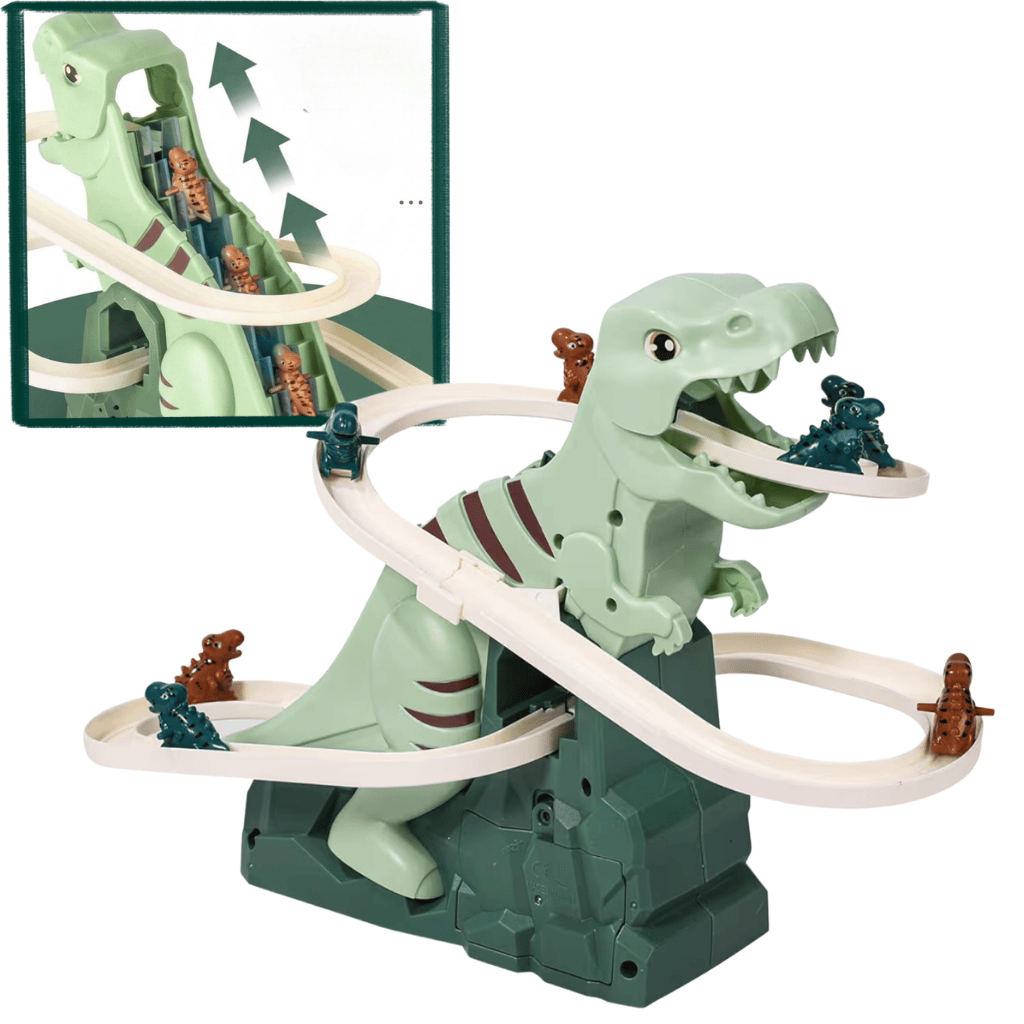 Pista de Dinossauro com Escada Escorregador - Brinquedo interativo/Educativo Musical e Luzes - L2442 em Oferta na Shopee