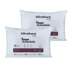 Kit 2 Travesseiro Altenburg Toque Aveludado Suporte Médio Antialérgico Macio Lavável
