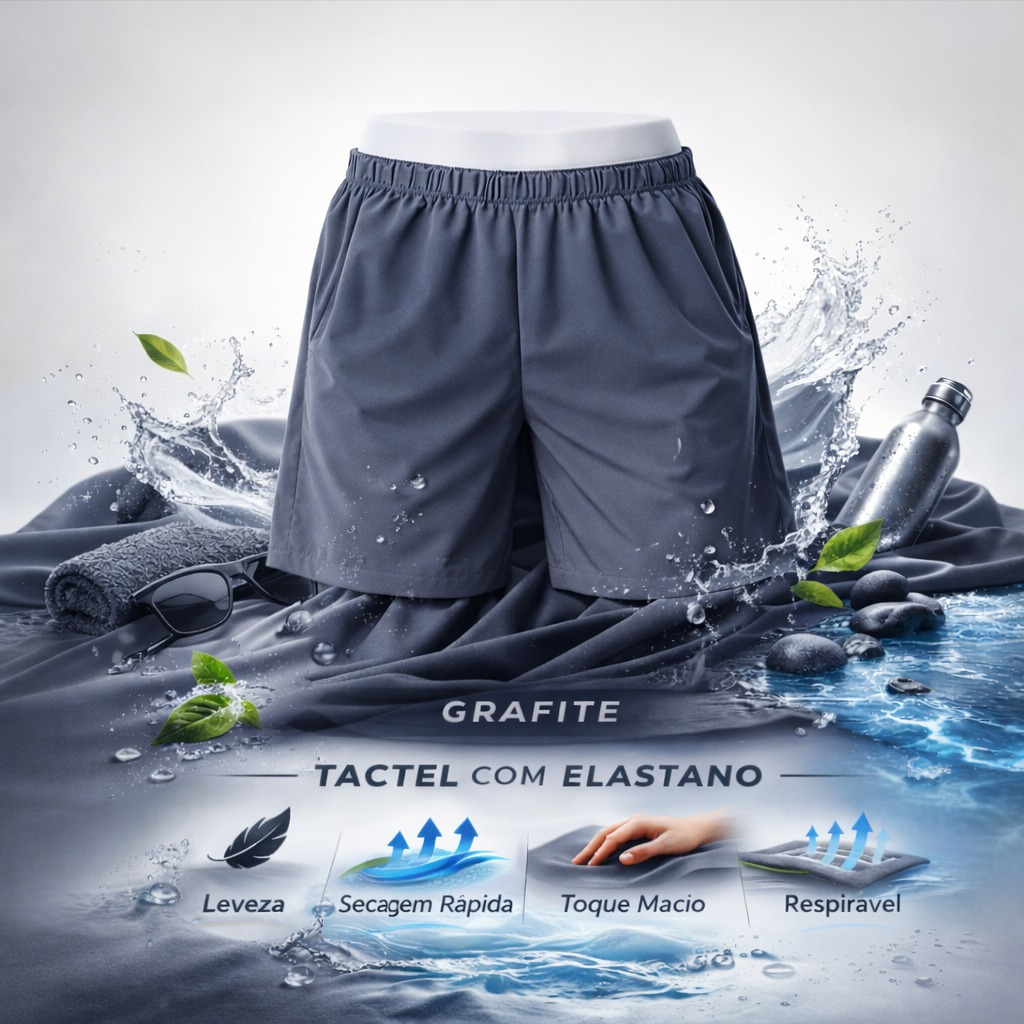 Bermudas Masculina Dry Fit academia Tactel com Elastano Bolso Fundo Shorts Academia alta qualidade