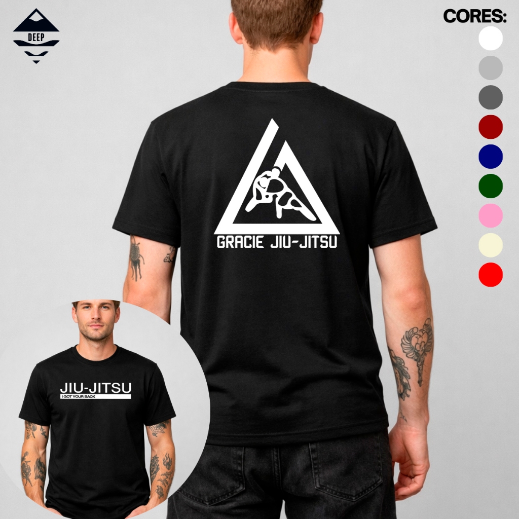 Camiseta Camisa Gracie Jiu Jitsu Academia Ufc Personalizada Lançamento Unico