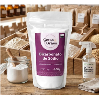 Bicarbonato de Sódio Puro 200g – Ideal para Receitas, Confeitaria e Limpeza em Oferta na Shopee