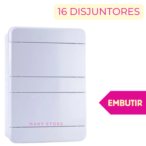 Quadro de Distribuição 16 Disjuntores  de Embutir Branco Force Line