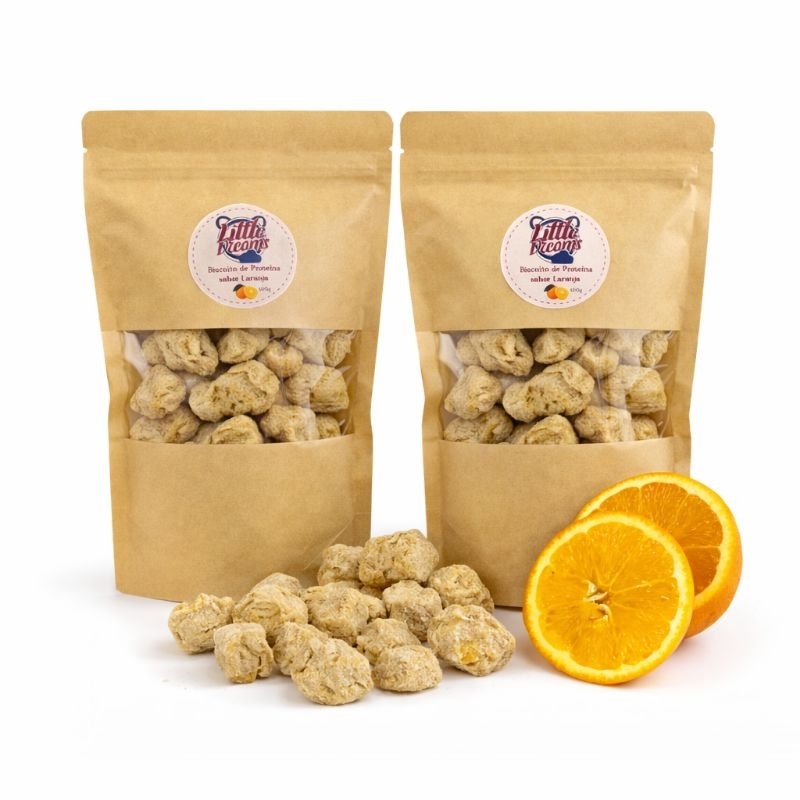 Kit  2 Biscoitos para Roedores e Coelhos sabor Laranja Little Dreams