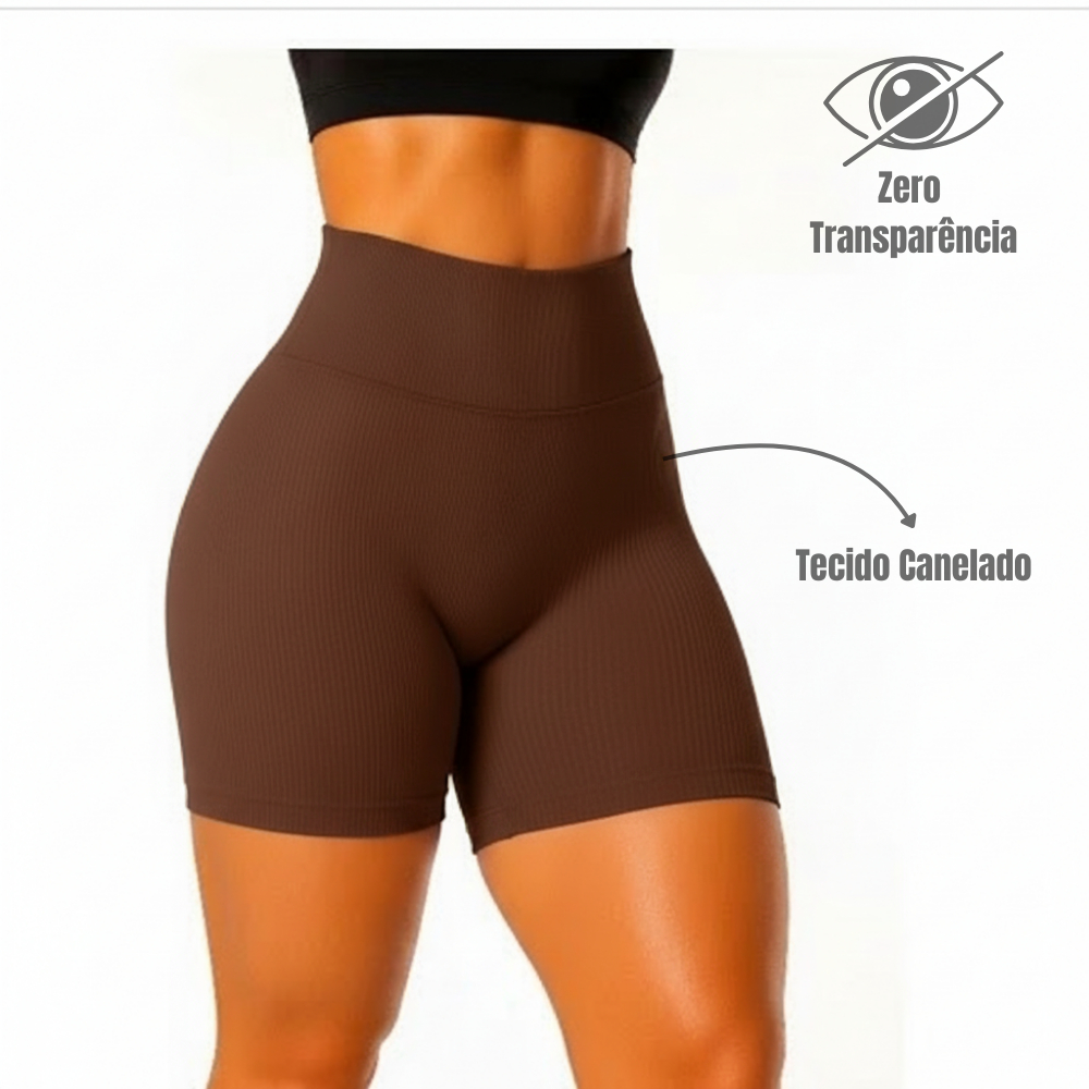 Shorts Academia Feminino Tecido Canelado Premium Zero Transparência em Oferta na Shopee