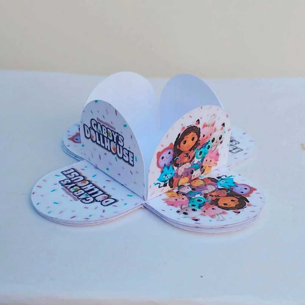 100 Forminhas para Doces Personalizadas 4 Pétalas A CASA MÁGICA DA GABI Infantil Aniversário Lembrancinha Brigadeiro