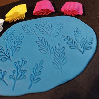 Kit de Carimbos Botânicos para Cerâmica e Argila – Folhas e Ramos em Oferta na Shopee