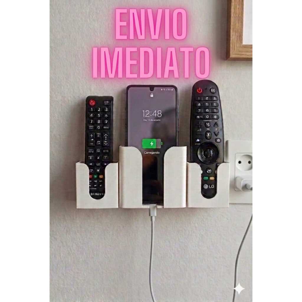 PROMOÇÃO Suporte Celular- Controle Ar condicionaco e Controle Remoto de Parede Porta Controle Porta Celular Carregando