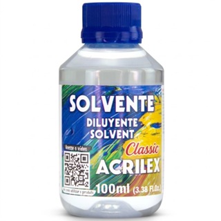 Solvente para Tinta Acrílica Acrilex 100ml Limpeza de Pincéis e Diluição em Oferta na Shopee