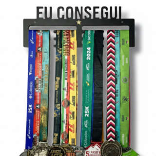 Kit c/ 2 Suportes Quadro Porta Medalhas MDF - Expositor para 36 Medalhas - Bike Corrida Ciclismo em Oferta na Shopee