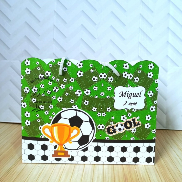 Sacolinha Personalizada M  Futebol  / Lembrancinha / Aniversário