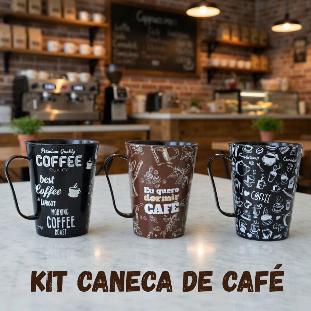 Caneca de Café 430ml Estampa Coffee Caneca Plástica Grande para Café e Bebidas em Oferta na Shopee